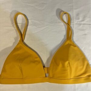 Hollister Swim Yellow Triangle Bikini Top Adj. Straps w/ Removable Pads